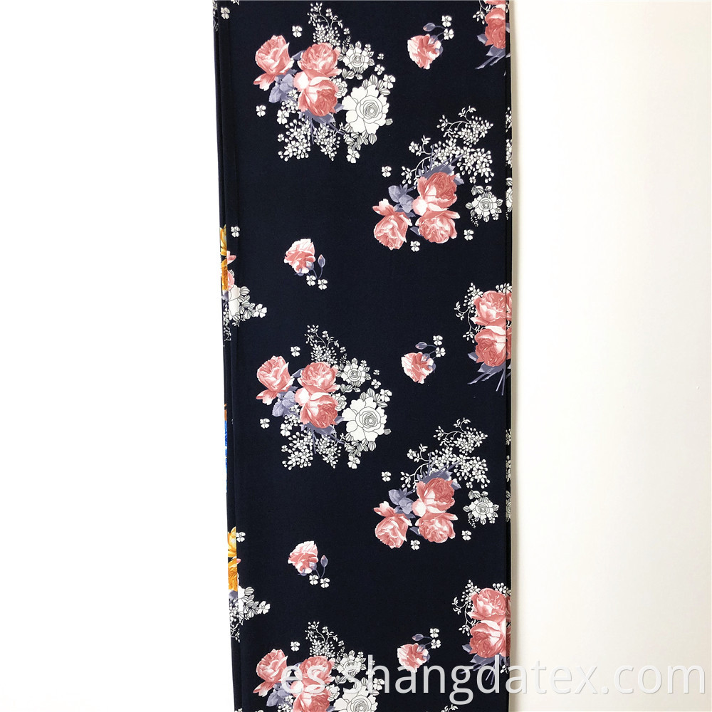 Navy Background Rayon 45s Normal Printed